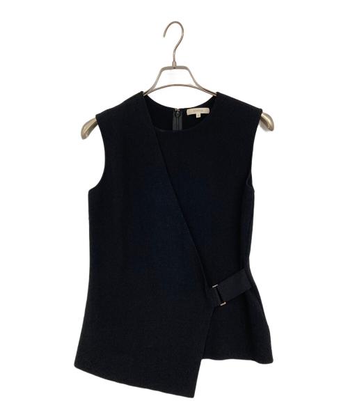 EPOCA（エポカ）EPOCA (エポカ) キュプラストレッチアシンメトリーニット ブラック サイズ:40の古着・服飾アイテム