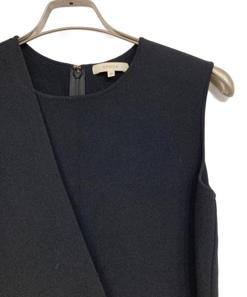 EPOCA（エポカ）EPOCA (エポカ) キュプラストレッチアシンメトリーニット ブラック サイズ:40の古着・服飾アイテム