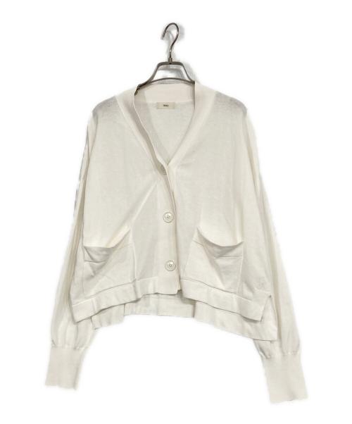 IENA（イエナ）IENA (イエナ) ドライコットン Vネックカーディガン ホワイト サイズ:記載無しの古着・服飾アイテム