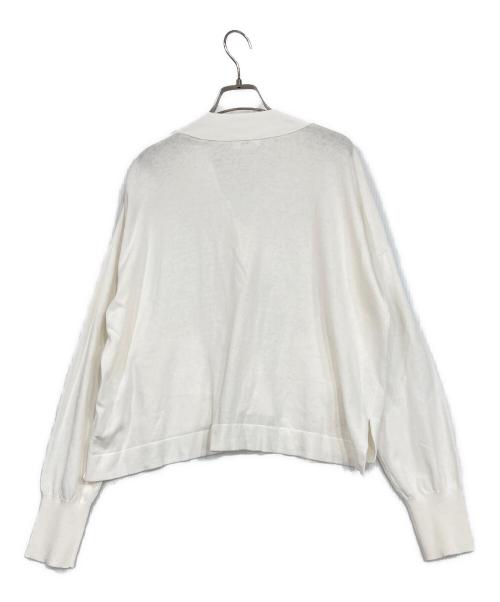 IENA（イエナ）IENA (イエナ) ドライコットン Vネックカーディガン ホワイト サイズ:記載無しの古着・服飾アイテム