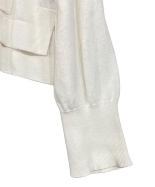 IENA（イエナ）IENA (イエナ) ドライコットン Vネックカーディガン ホワイト サイズ:記載無しの古着・服飾アイテム