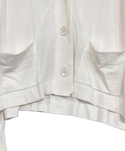 IENA（イエナ）IENA (イエナ) ドライコットン Vネックカーディガン ホワイト サイズ:記載無しの古着・服飾アイテム