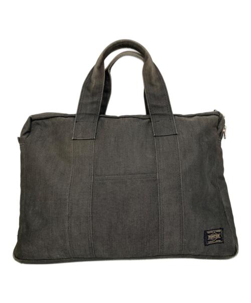 PORTER（ポーター）PORTER (ポーター) キャンバスハンドバッグ グレーの古着・服飾アイテム