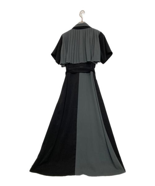 HARE（ハレ）HARE (ハレ) プリーツキリカエワンピース ブラック×グレー サイズ:Fの古着・服飾アイテム