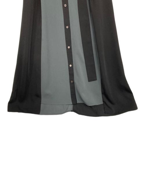 HARE（ハレ）HARE (ハレ) プリーツキリカエワンピース ブラック×グレー サイズ:Fの古着・服飾アイテム