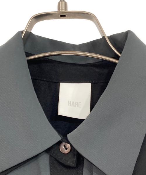 HARE（ハレ）HARE (ハレ) プリーツキリカエワンピース ブラック×グレー サイズ:Fの古着・服飾アイテム