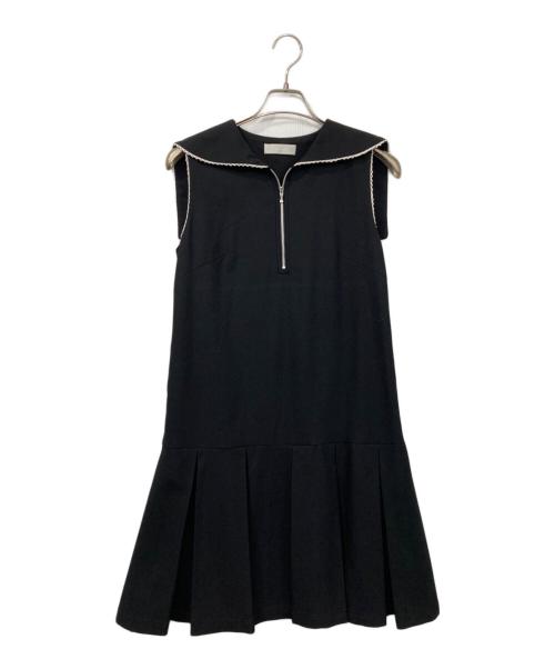 CELFORD（セルフォード）CELFORD (セルフォード) セーラーカラープリーツワンピース ブラック サイズ:38の古着・服飾アイテム