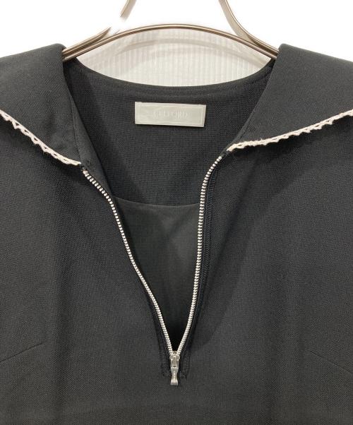 CELFORD（セルフォード）CELFORD (セルフォード) セーラーカラープリーツワンピース ブラック サイズ:38の古着・服飾アイテム