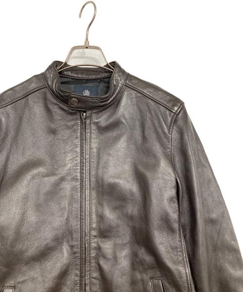 NANO BASE（ナノベース）NANO BASE (ナノベース) シングルライダースジャケット ブラウン サイズ:Mの古着・服飾アイテム
