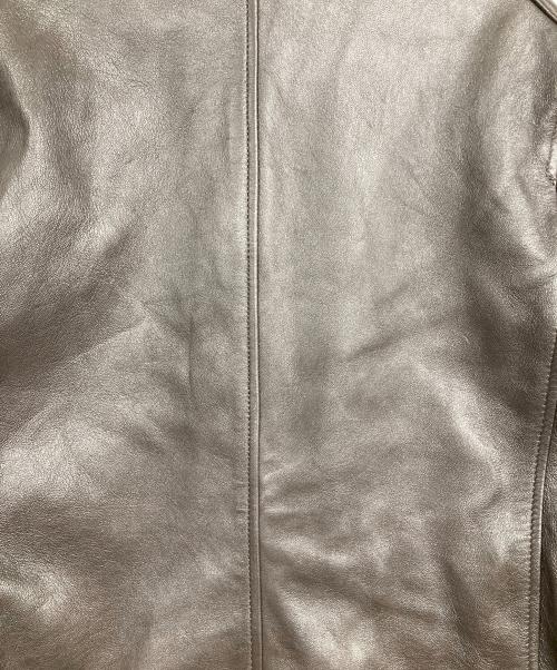 NANO BASE（ナノベース）NANO BASE (ナノベース) シングルライダースジャケット ブラウン サイズ:Mの古着・服飾アイテム