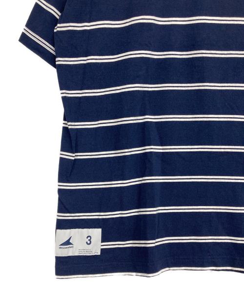 DESCENDANT（ディセンダント）DESCENDANT (ディセンダント) ボーダーTシャツ ネイビー×ホワイト サイズ:3の古着・服飾アイテム