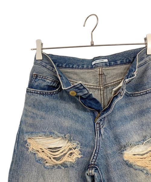 SLY（スライ）SLY (スライ) L／W TORE IT UP FLARE JEANS-B グレーの古着・服飾アイテム