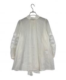 ANAYI（アナイ）の古着「ラミーコットン刺繍ブラウス」｜アイボリー