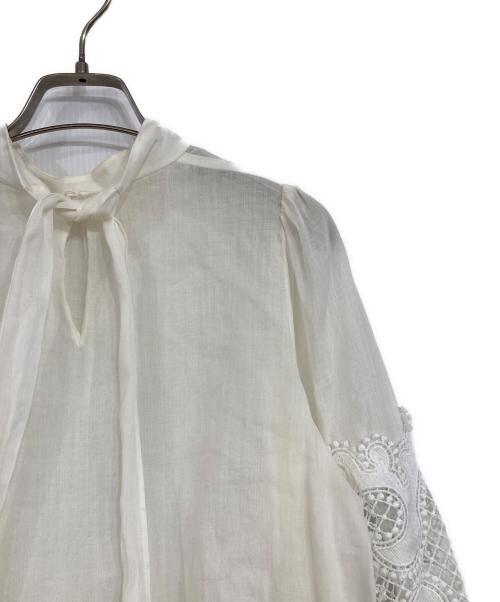 ANAYI（アナイ）ANAYI (アナイ) ラミーコットン刺繍ブラウス アイボリー サイズ:38の古着・服飾アイテム