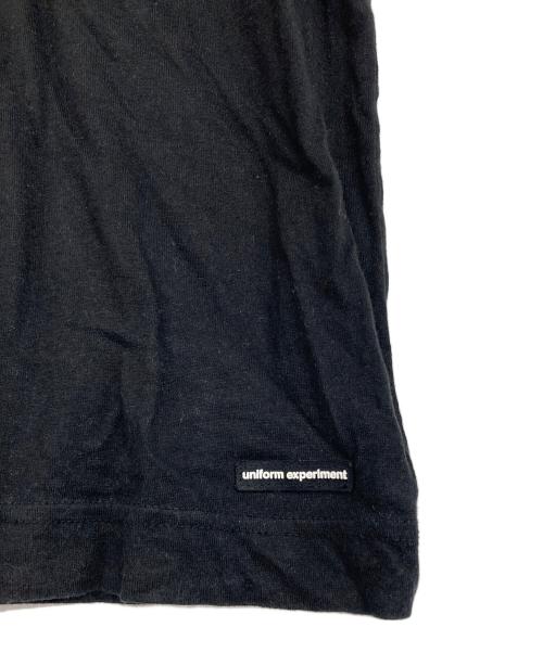 uniform experiment（ユニフォームエクスペリメント）uniform experiment (ユニフォームエクスペリメント) ロゴTシャツ ブラック サイズ:2の古着・服飾アイテム