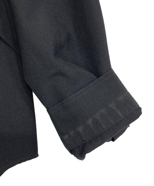 USNAVY（ユーエスネイビー）USNAVY (ユーエスネイビー) Blue Long Sleeve Poly WOOLミリタリーシャツ ブラック サイズ:16-35 SLの古着・服飾アイテム