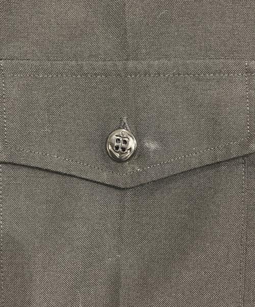 USNAVY（ユーエスネイビー）USNAVY (ユーエスネイビー) Blue Long Sleeve Poly WOOLミリタリーシャツ ブラック サイズ:16-35 SLの古着・服飾アイテム