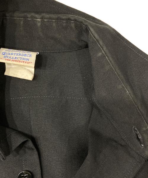 USNAVY（ユーエスネイビー）USNAVY (ユーエスネイビー) Blue Long Sleeve Poly WOOLミリタリーシャツ ブラック サイズ:16-35 SLの古着・服飾アイテム