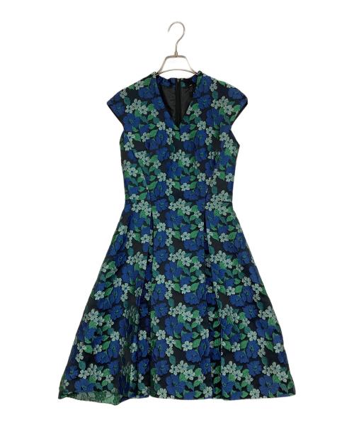 EPOCA THE SHOP（エポカ ザ ショップ）EPOCA THE SHOP (エポカ ザ ショップ) フラワー刺繍ワンピース ブラック×ブルー サイズ:38の古着・服飾アイテム