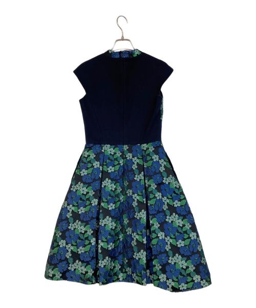 EPOCA THE SHOP（エポカ ザ ショップ）EPOCA THE SHOP (エポカ ザ ショップ) フラワー刺繍ワンピース ブラック×ブルー サイズ:38の古着・服飾アイテム