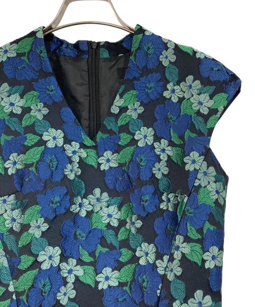 EPOCA THE SHOP（エポカ ザ ショップ）EPOCA THE SHOP (エポカ ザ ショップ) フラワー刺繍ワンピース ブラック×ブルー サイズ:38の古着・服飾アイテム