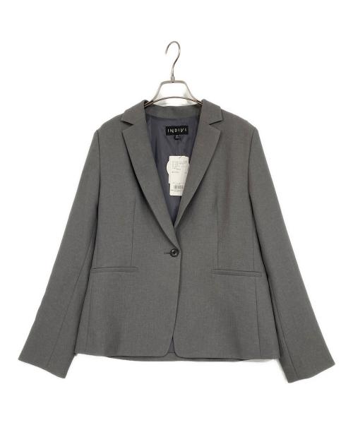 INDIVI（インディヴィ）INDIVI (インディヴィ) テーラードカラージャケット グレー サイズ:40の古着・服飾アイテム