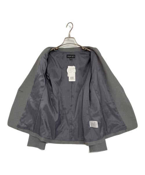 INDIVI（インディヴィ）INDIVI (インディヴィ) テーラードカラージャケット グレー サイズ:40の古着・服飾アイテム