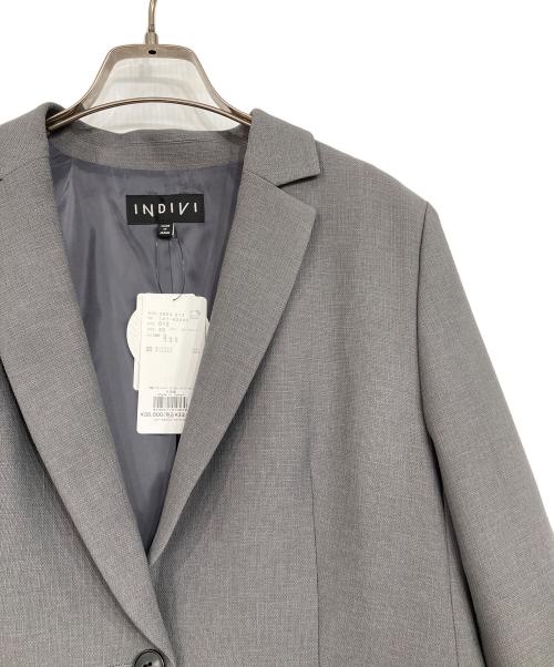 INDIVI（インディヴィ）INDIVI (インディヴィ) テーラードカラージャケット グレー サイズ:40の古着・服飾アイテム