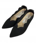 offenオッフェン）の古着「ニットパンプス」｜ブラック