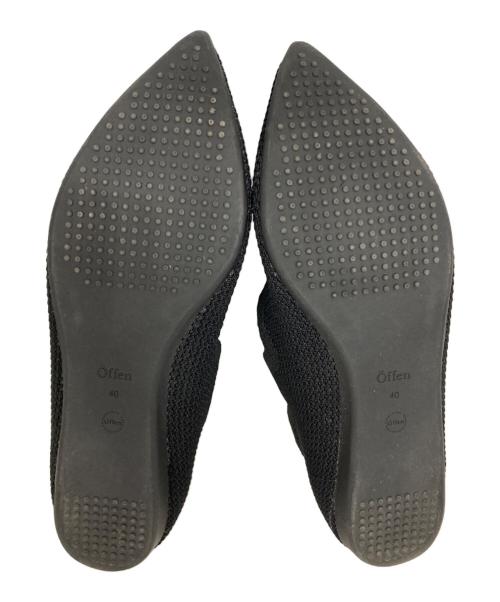 offen（オッフェン）offen (オッフェン) ニットパンプス ブラック サイズ:40の古着・服飾アイテム