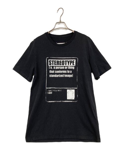 Maison Margiela 14（メゾンマルジェラ 14）Maison Margiela 14 (メゾンマルジェラ 14) STEREO TYPE Tシャツ ブラック サイズ:48の古着・服飾アイテム