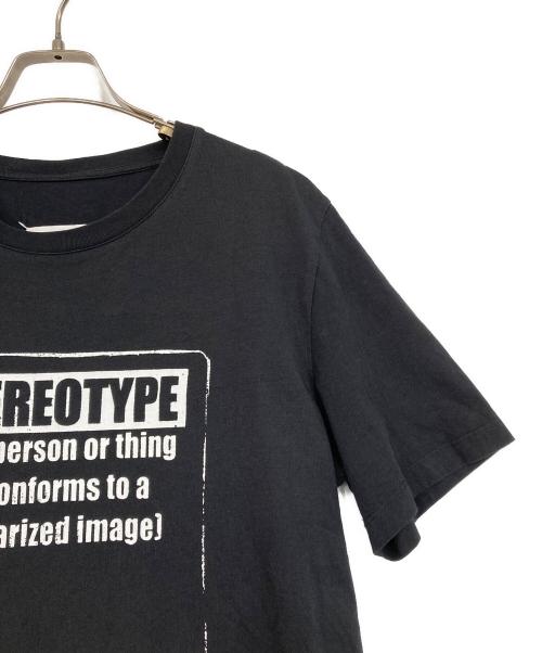 Maison Margiela 14（メゾンマルジェラ 14）Maison Margiela 14 (メゾンマルジェラ 14) STEREO TYPE Tシャツ ブラック サイズ:48の古着・服飾アイテム