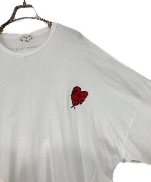 ALEXANDER McQUEEN（アレキサンダーマックイーン）ALEXANDER McQUEEN (アレキサンダーマックイーン) ハートロゴプリントTシャツ ホワイト サイズ:Mの古着・服飾アイテム