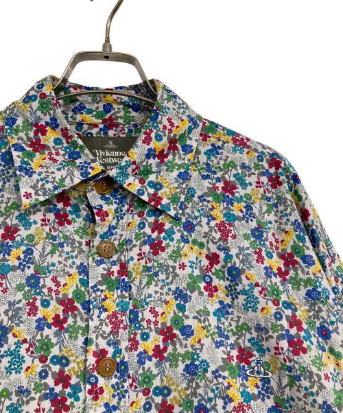 Vivienne Westwood man（ヴィヴィアン ウェストウッド マン）Vivienne Westwood man (ヴィヴィアン ウェストウッド マン) “VARIOUS FLOWERS” ビッグ クラシックシャツ グレー サイズ:表記無しの古着・服飾アイテム