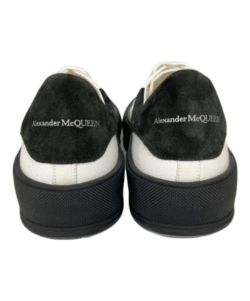 ALEXANDER McQUEEN（アレキサンダーマックイーン）ALEXANDER McQUEEN (アレキサンダーマックイーン) ラバー×キャンバススニーカー ホワイト×ブラック サイズ:46の古着・服飾アイテム