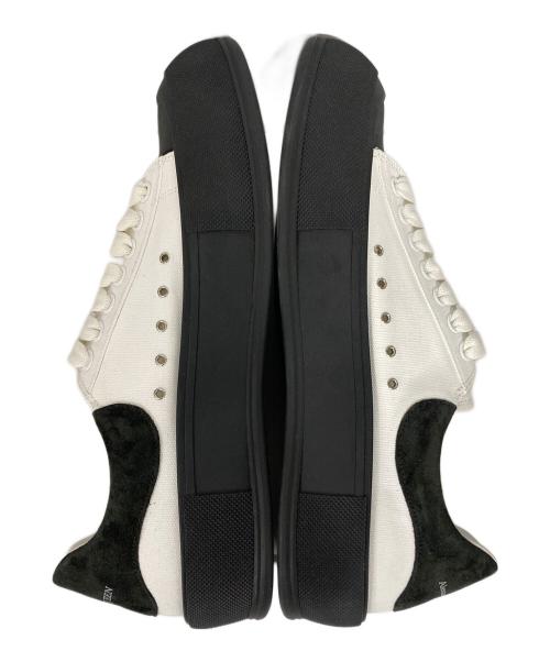 ALEXANDER McQUEEN（アレキサンダーマックイーン）ALEXANDER McQUEEN (アレキサンダーマックイーン) ラバー×キャンバススニーカー ホワイト×ブラック サイズ:46の古着・服飾アイテム