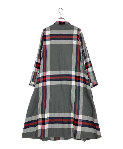 BEAMS BOY（ビームスボーイ）BEAMS BOY (ビームスボーイ) ビッグタータンワンピース グレー サイズ:表記無しの古着・服飾アイテム