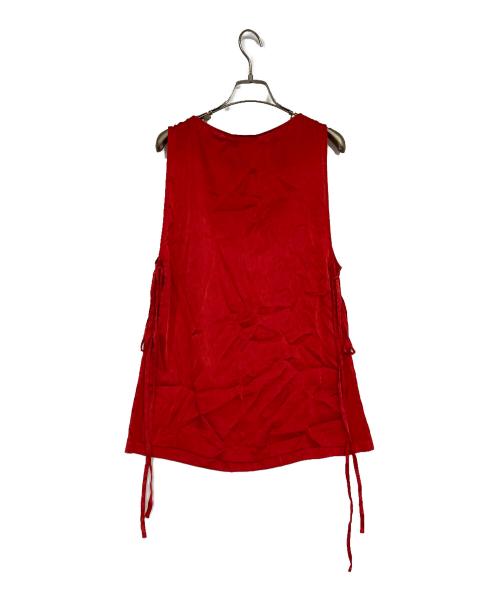 Whim Gazette（ウィムガゼット）Whim Gazette (ウィムガゼット) シルクリボンブラウス レッド サイズ:Fの古着・服飾アイテム