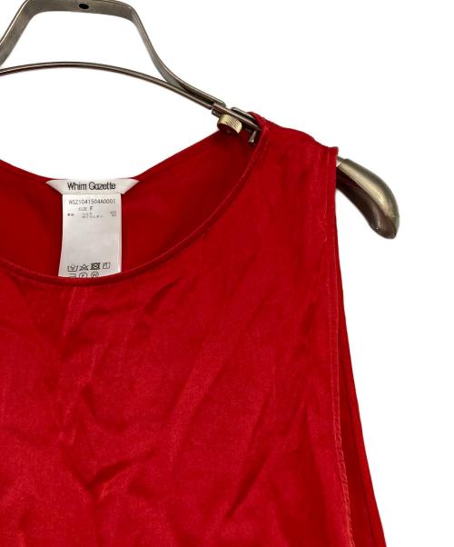Whim Gazette（ウィムガゼット）Whim Gazette (ウィムガゼット) シルクリボンブラウス レッド サイズ:Fの古着・服飾アイテム