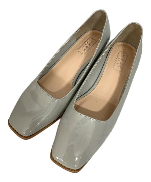 卑弥呼（ヒミコ）卑弥呼 (ヒミコ) スクエアトゥエナメルパンプス グレー サイズ:24の古着・服飾アイテム