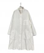 Yohji Yamamoto pour homme.ヨウジヤマモト プールオム）の古着「60/2 KHADI COTTON M-SHIRT COAT」｜ホワイト