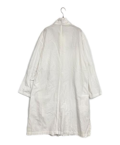 Yohji Yamamoto pour homme.（ヨウジヤマモト プールオム）Yohji Yamamoto pour homme. (ヨウジヤマモト プールオム) 60/2 KHADI COTTON M-SHIRT COAT ホワイト サイズ:SIZE 1の古着・服飾アイテム