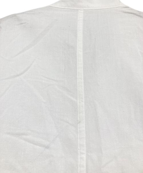 Yohji Yamamoto pour homme.（ヨウジヤマモト プールオム）Yohji Yamamoto pour homme. (ヨウジヤマモト プールオム) 60/2 KHADI COTTON M-SHIRT COAT ホワイト サイズ:SIZE 1の古着・服飾アイテム