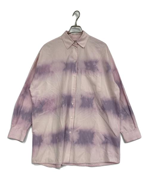 DIESEL（ディーゼル）DIESEL (ディーゼル) グラデストライプシャツ ピンク×パープル サイズ:XSの古着・服飾アイテム