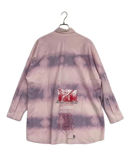 DIESEL（ディーゼル）DIESEL (ディーゼル) グラデストライプシャツ ピンク×パープル サイズ:XSの古着・服飾アイテム