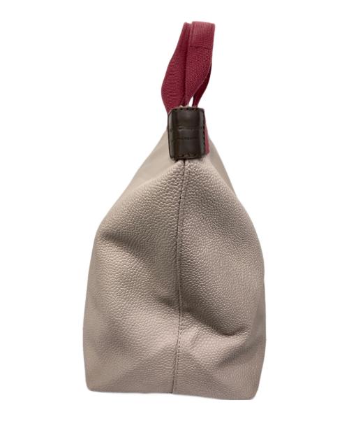 Herve Chapelier（エルベシャプリエ）Herve Chapelier (エルベシャプリエ) 705GPコーデッドキャンバスレザースクエアトートA4 レッド×ピンクの古着・服飾アイテム