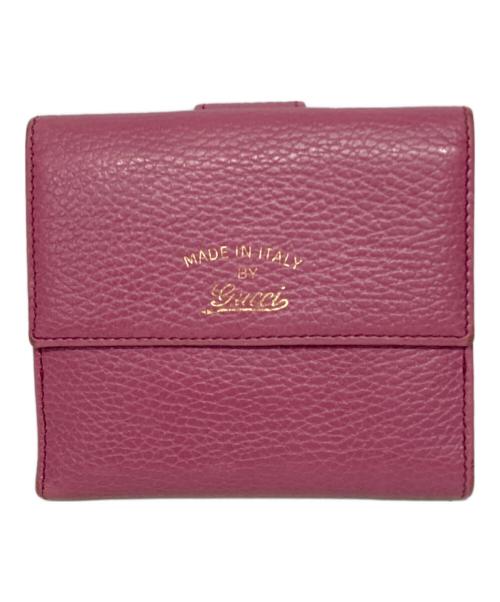 GUCCI（グッチ）GUCCI (グッチ) 2つ折り財布 パープルの古着・服飾アイテム