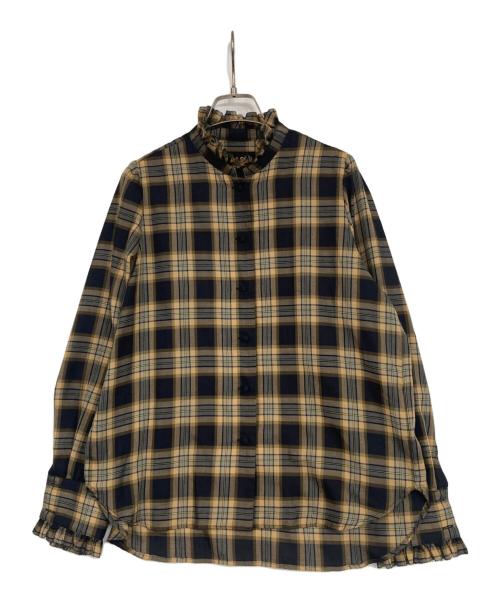 Pale Jute（ペールジュート）Pale Jute (ペールジュート) frill collar blouse ブラウン サイズ:Mの古着・服飾アイテム