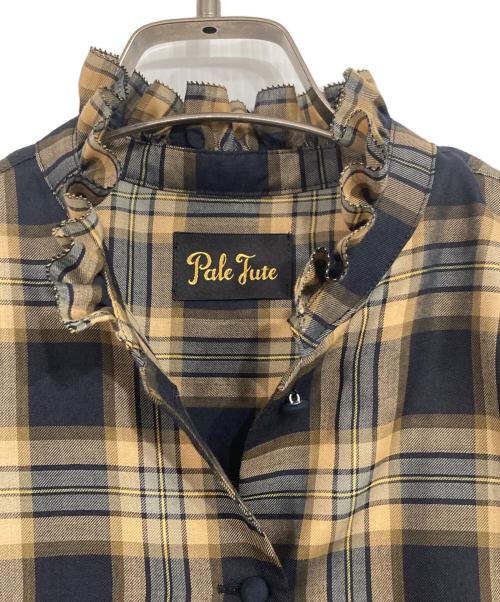 Pale Jute（ペールジュート）Pale Jute (ペールジュート) frill collar blouse ブラウン サイズ:Mの古着・服飾アイテム