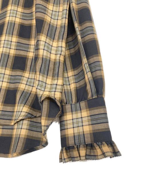 Pale Jute（ペールジュート）Pale Jute (ペールジュート) frill collar blouse ブラウン サイズ:Mの古着・服飾アイテム